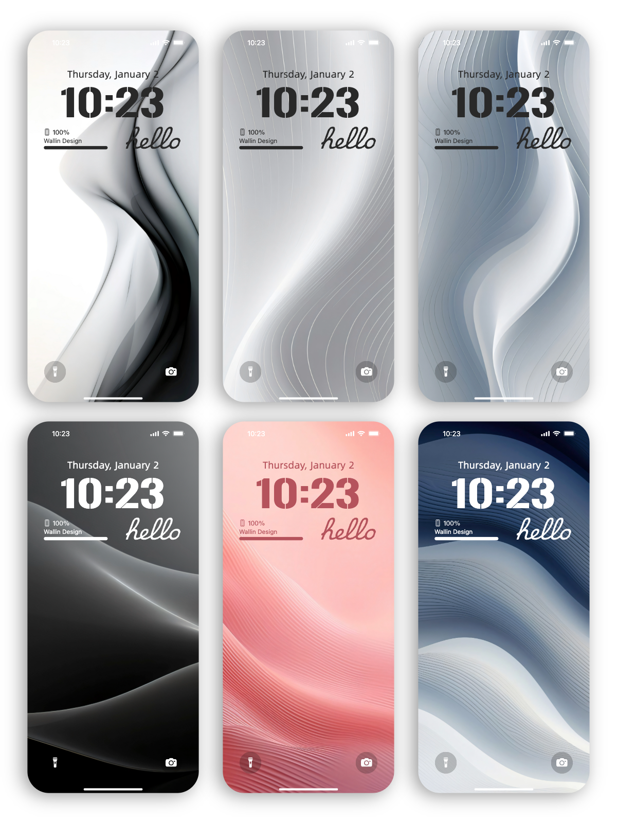 Flow Lines: Elegant Gradient Wallpaper Collection