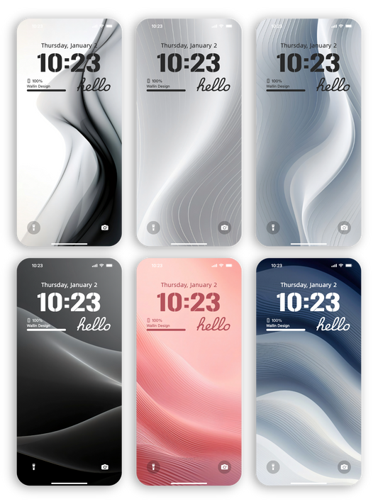 Flow Lines: Elegant Gradient Wallpaper Collection