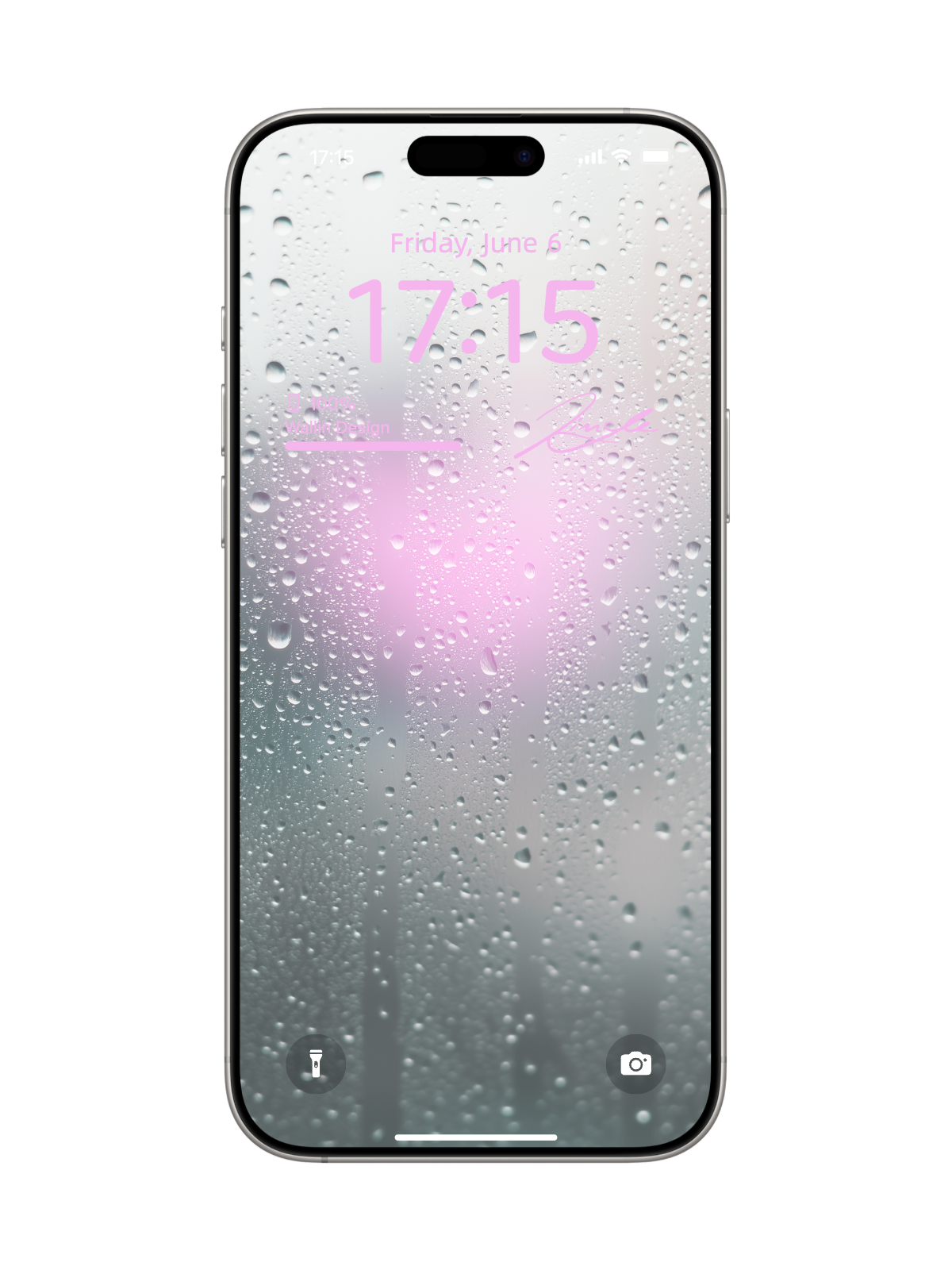 Raindrop Glow: Dynamic iPhone Wallpaper