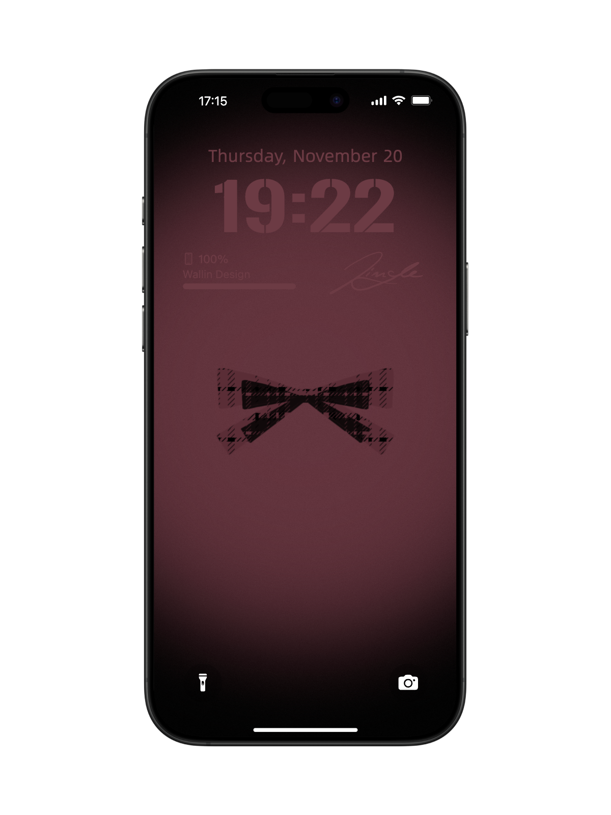 Midnight Bow: Dark Elegant iPhone Wallpaper