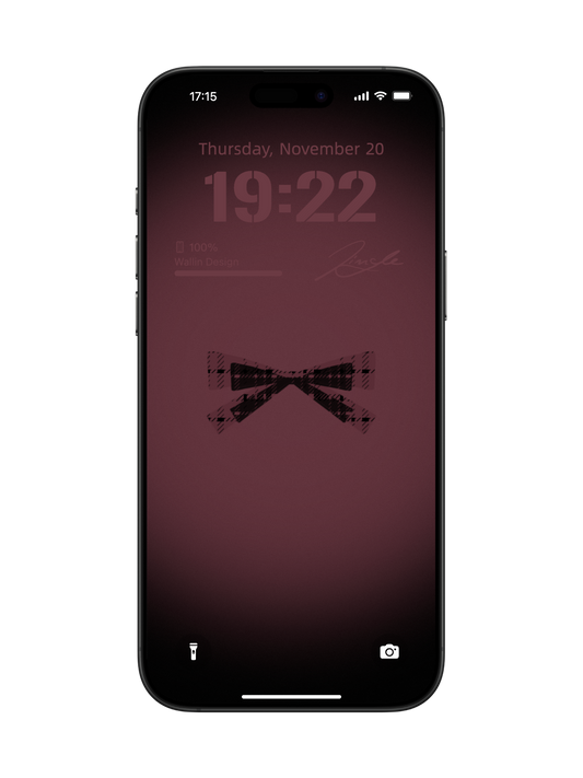 Midnight Bow: Dark Elegant iPhone Wallpaper