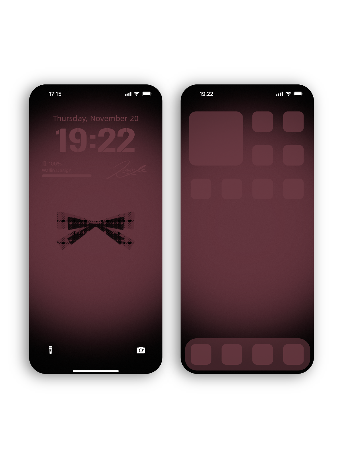 Midnight Bow: Dark Elegant iPhone Wallpaper