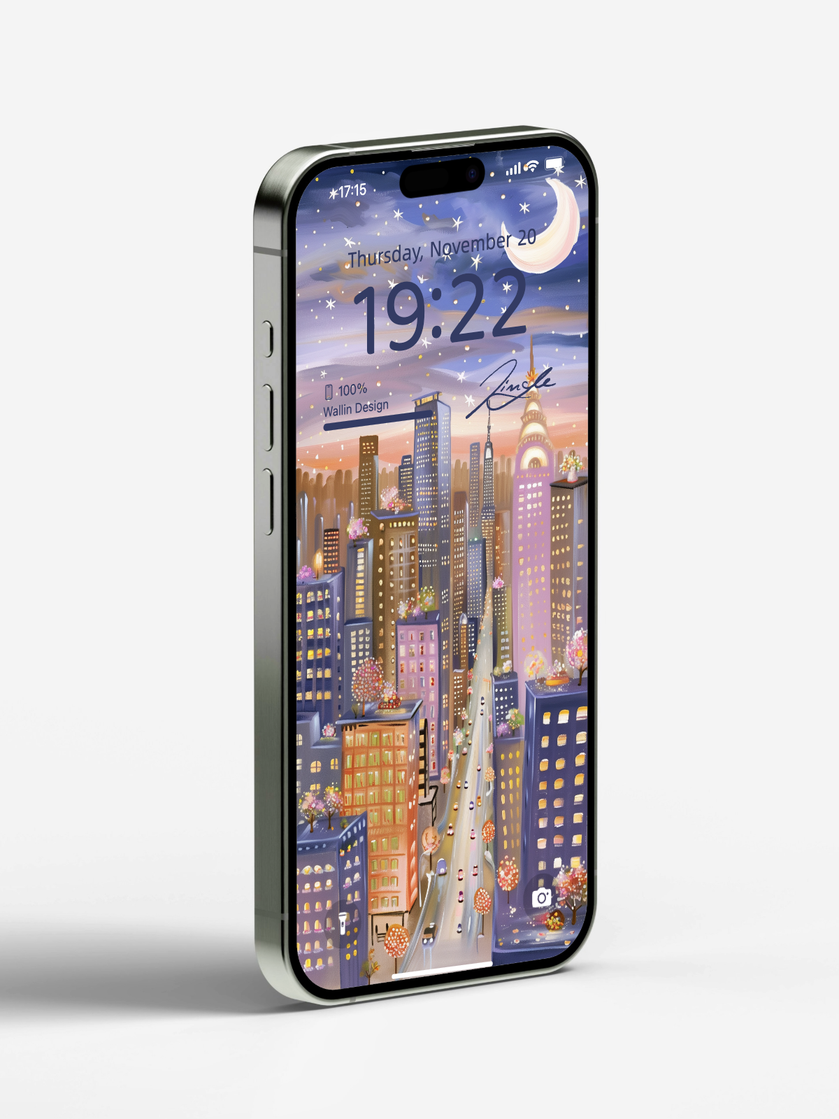 "Dreamy City Nightscape" Phone Wallpaper