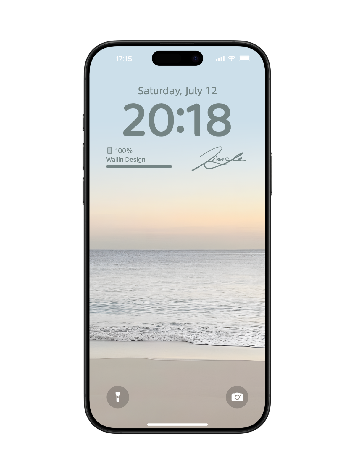 “Serene Beach Sunset” Phone Wallpaper