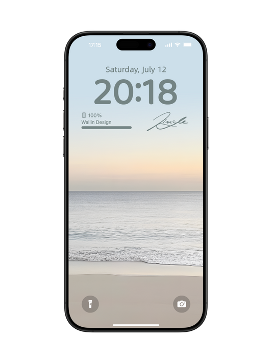 “Serene Beach Sunset” Phone Wallpaper