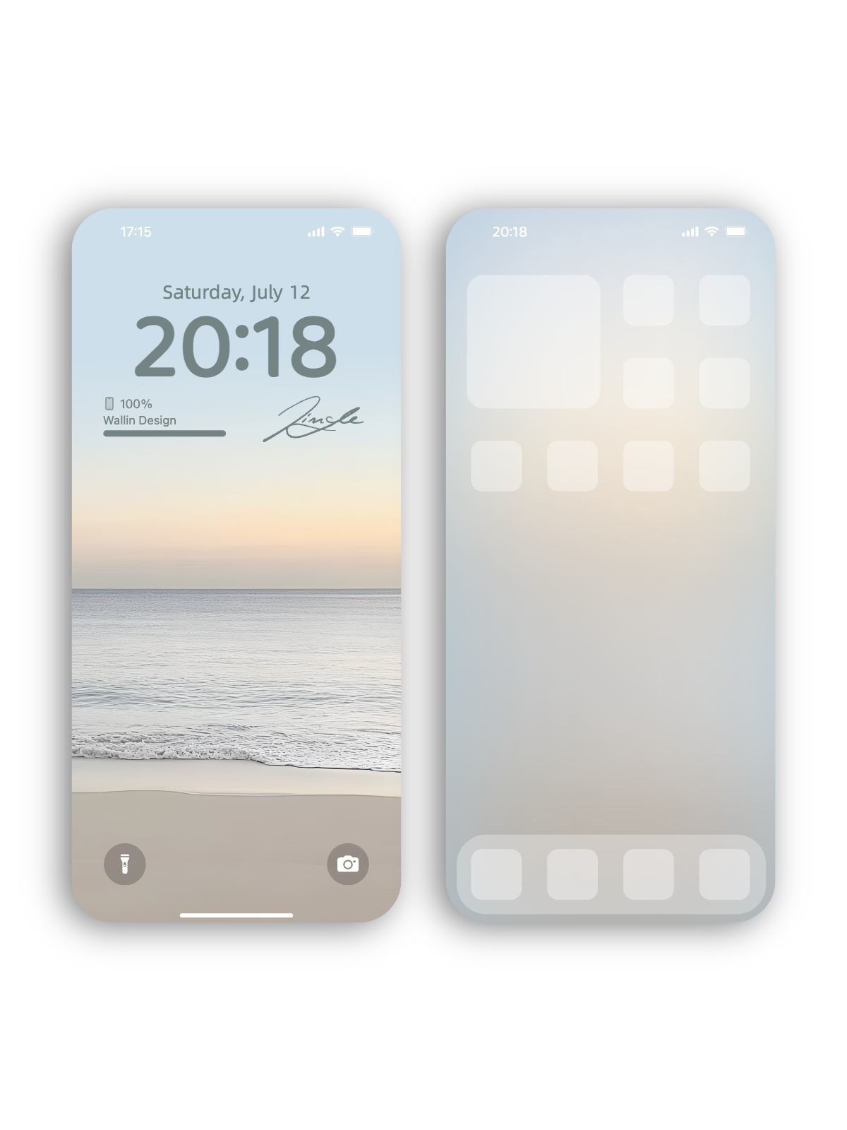 “Serene Beach Sunset” Phone Wallpaper