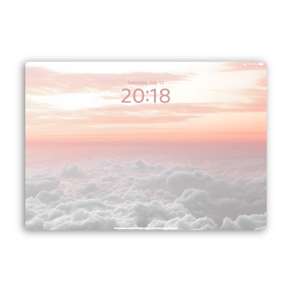 “Blush Clouds: Sweet Day Wishes” Phone Wallpaper