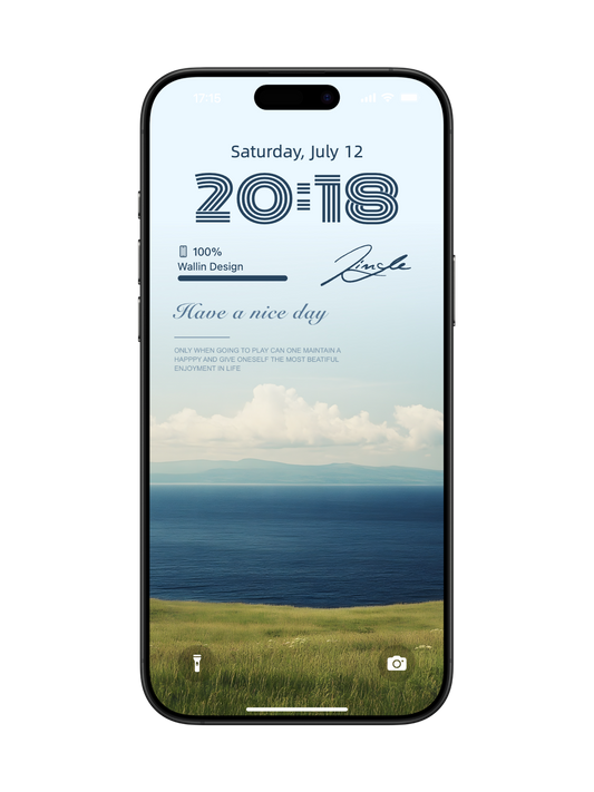 "Coastal Serenity: Nice Day Wishes" Phone Wallpaper