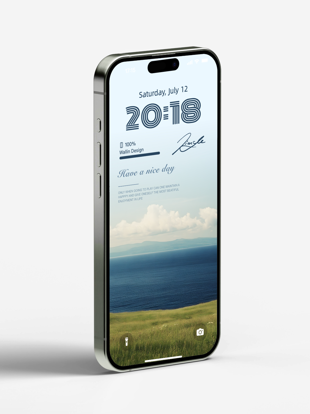 "Coastal Serenity: Nice Day Wishes" Phone Wallpaper