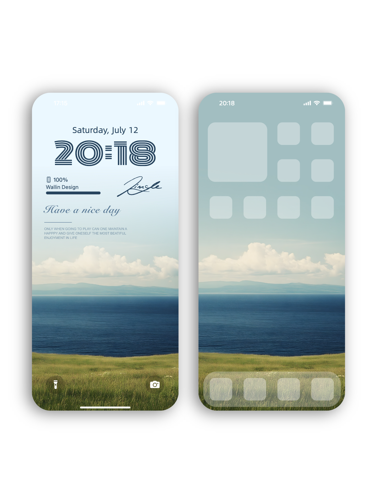 "Coastal Serenity: Nice Day Wishes" Phone Wallpaper