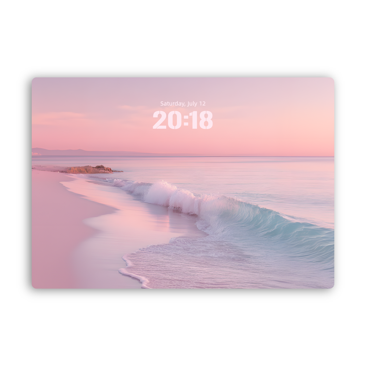 "Pink Beach Bliss: Nice Day Wishes" Phone Wallpaper