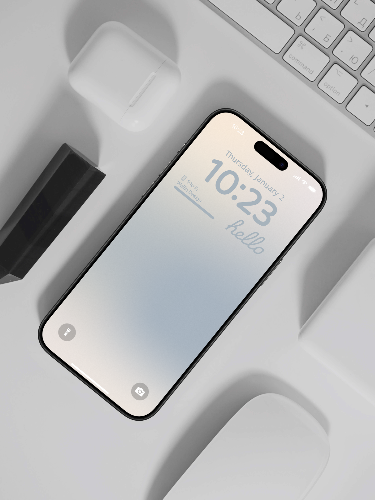 Pastel Whisper: Soft Gradient Wallpaper A003-5