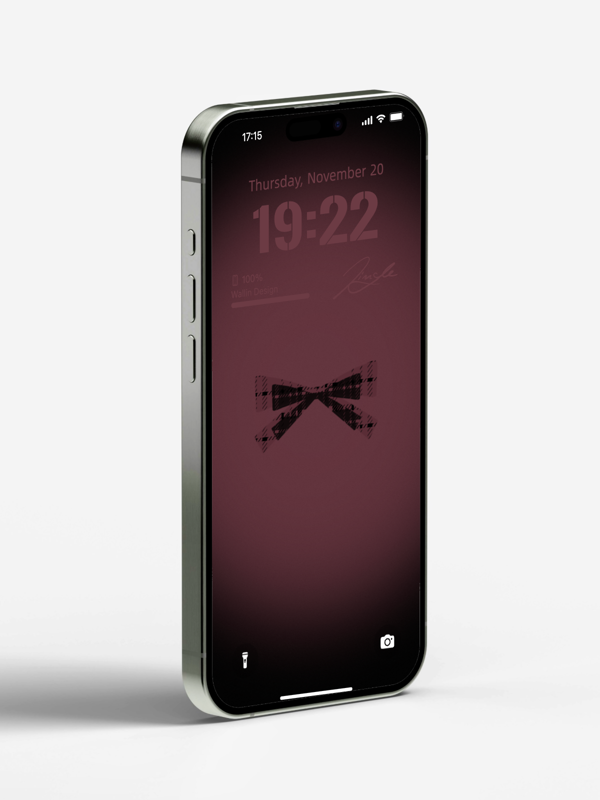 Midnight Bow: Dark Elegant iPhone Wallpaper