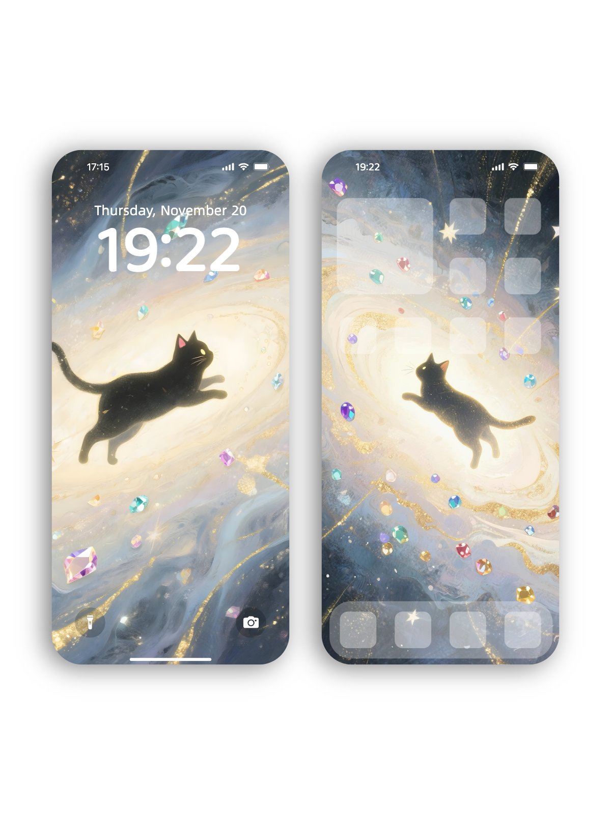 “Lucky Energy Sprite Cat” Phone Wallpaper