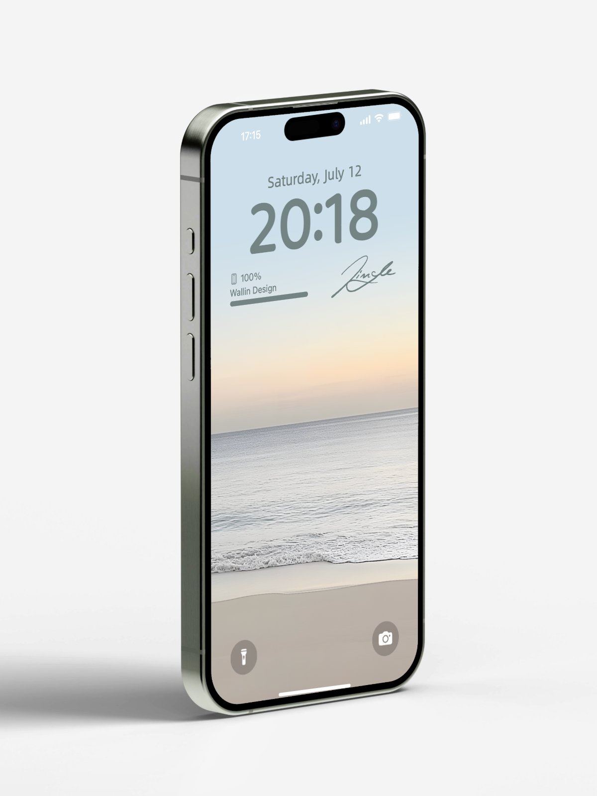 “Serene Beach Sunset” Phone Wallpaper