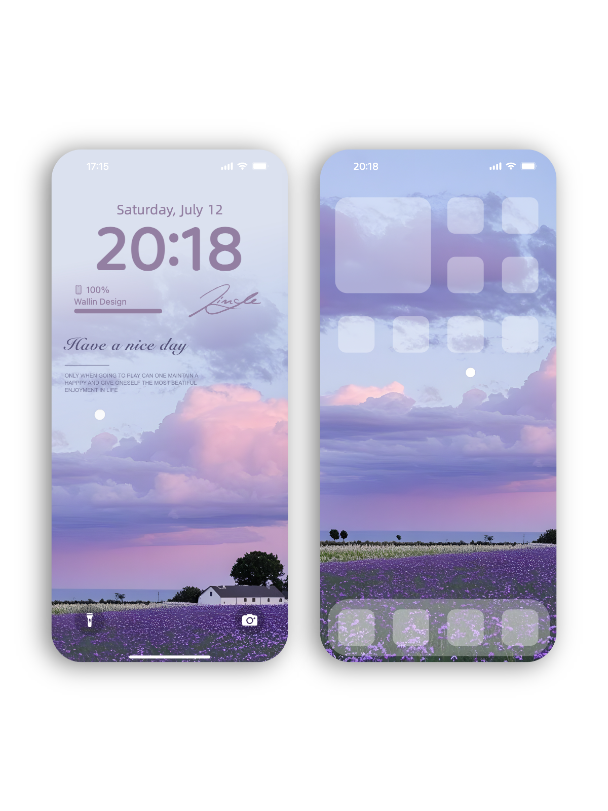 “Lavender Field Serenity” Phone Wallpaper