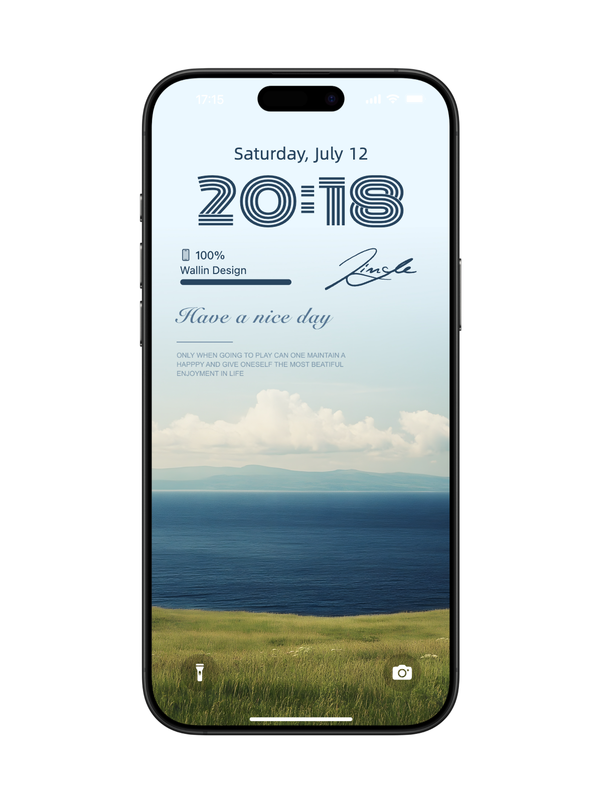 "Coastal Serenity: Nice Day Wishes" Phone Wallpaper